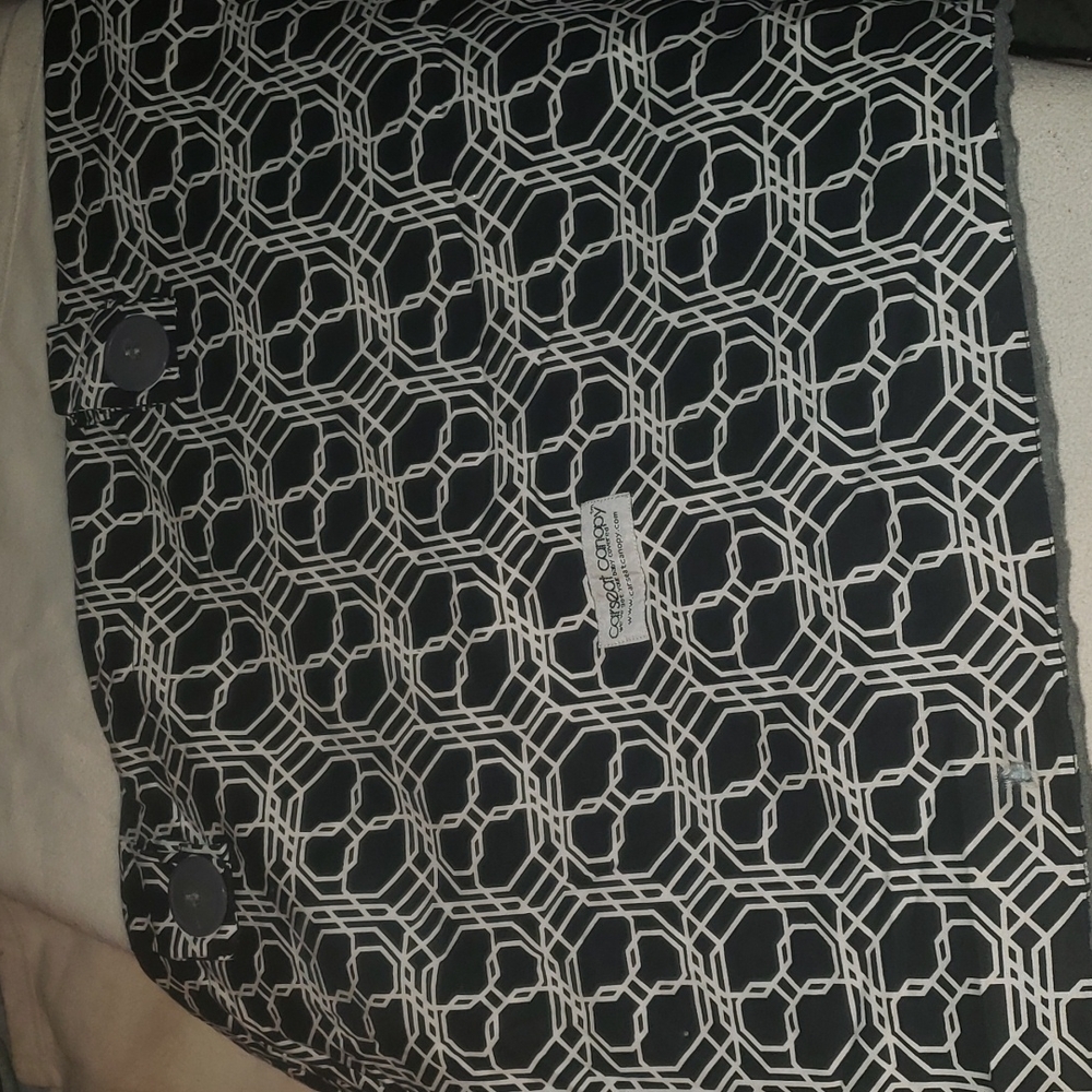 Baby Carseat Canopy Car Seat Cover Black and White
